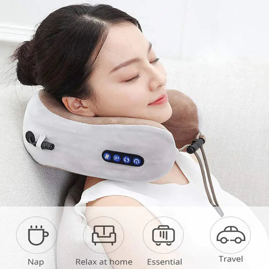 Neck massager travel pillow 